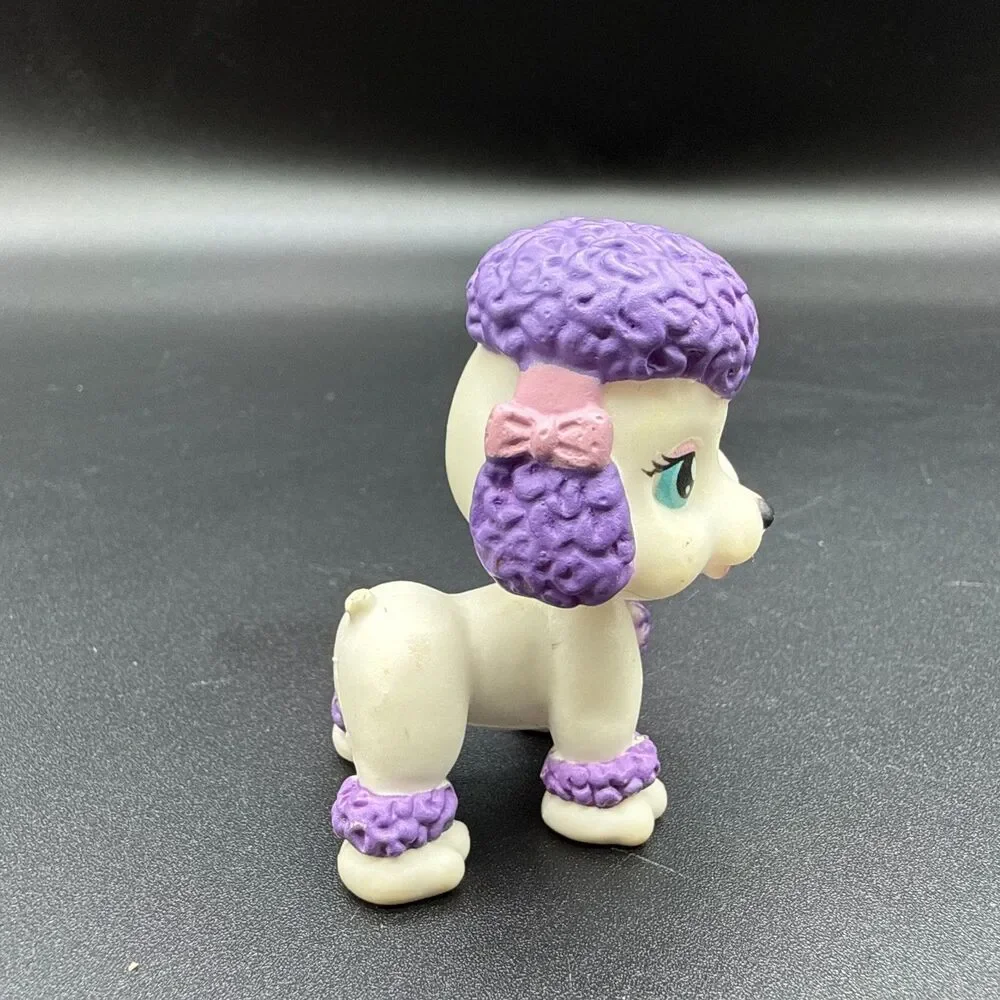 Chic Boutique My Pet Pals White Poodle w Blue Eyes, Purple Hair 2